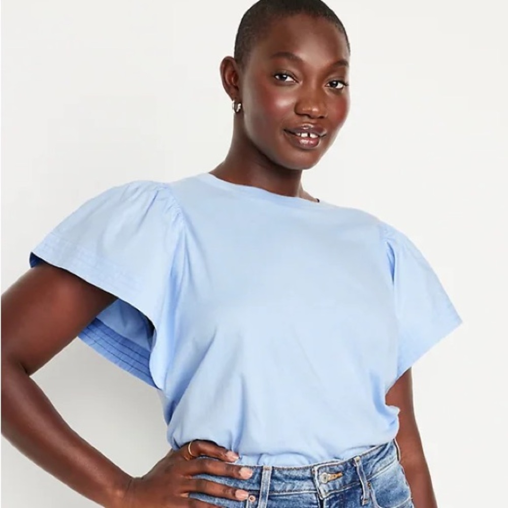 Old Navy Flutter Sleeve Combination Top
